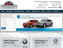 Tablet Screenshot of andersoncars.com